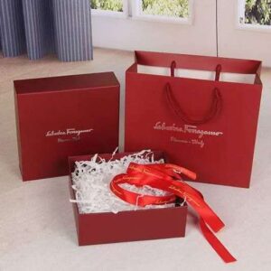 Valentino-Style Red Luxury Gift Bag Set